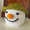 Snowman Chocolate Orange Cover Knitted